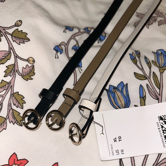 NWT H&M 3 Pack Narrow/Thin Belts - Picture 3 of 7